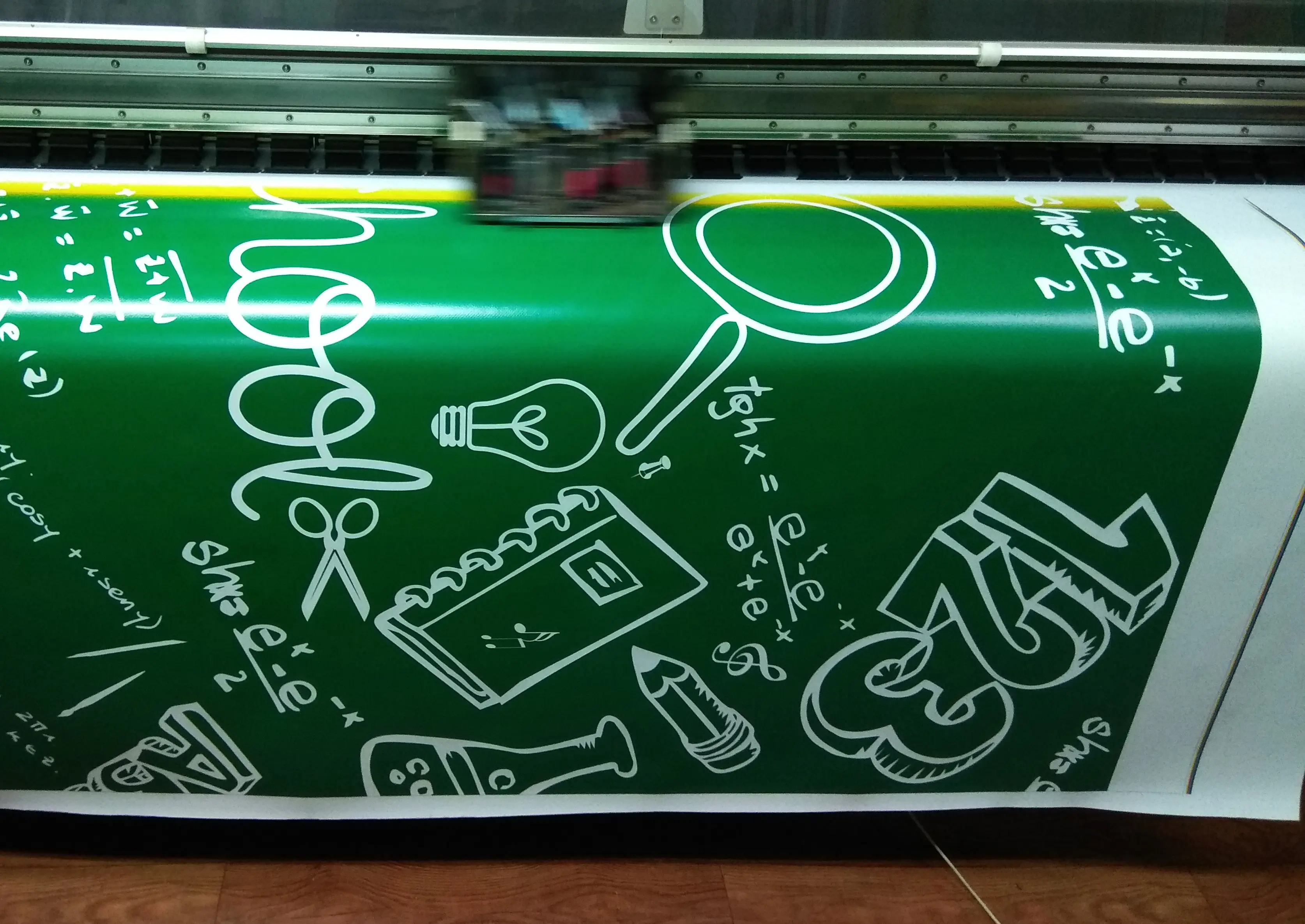 banner being printed