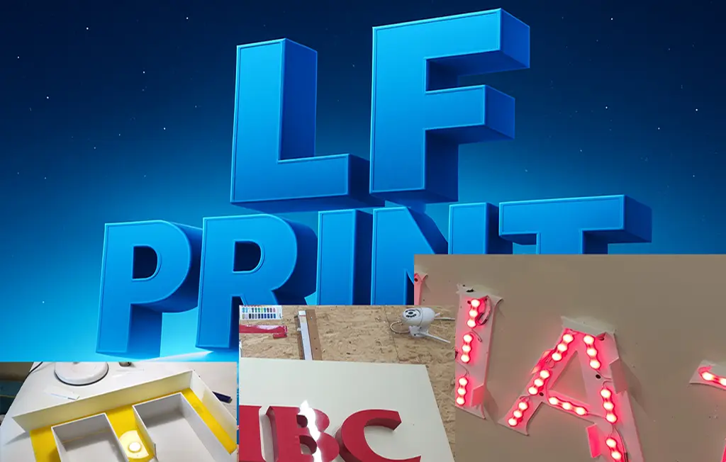 3d letters blue collor